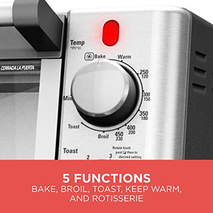 Black+Decker WCR-076 Rotisserie Toaster Oven, 9X13, Stainless Steel