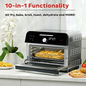 Instant Omni Plus 19 QT/18L Air Fryer Toaster Oven Combo, From the Makers of Instant Pot, 10-in-1 Functions, Fits a 12" Pizza, 6 Slices of Bread, App with Over 100 Recipes, Stainless Steel