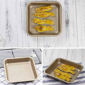 Baking Dish, Baking Tools, Pizza Tray, Bread Cans, Cake Pan Muffin Tray, Square Baking Dish Five Piece Set Not Sticky Carbon Steel