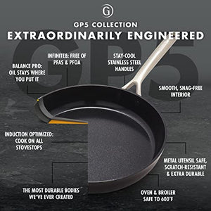 GreenPan GP5 Hard Anodized Advanced Healthy Ceramic Nonstick, 14 Piece Cookware Pots and Pans Set with Insulated Lids, Induction, Dishwasher Safe, Oven & Broiler Safe, Black