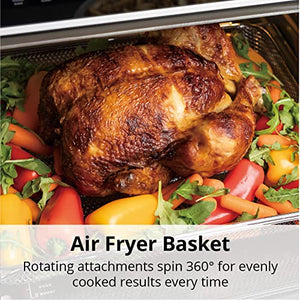 Aria Premium 30 Qt. Touchscreen Toaster Oven with Recipe Book, White/Black