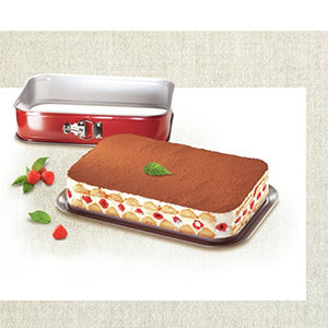 Tefal J 1640514 Delibake Hinged Oven Dish 36 x 24 cm Carbon Steel Red