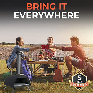 Keystone Peak Festa Outdoor Pizza Oven + 2 fueling modes (Wood & Gas) + Efficient energy consumption + Homemade Pizza Maker + Ideal for families/gourmets + 5-YEAR WARRANTY + NEW 2022