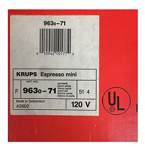 Krups Espresso Mini 963 White Electric Cappuccino Espresso Coffee Maker Machine 800 Watts