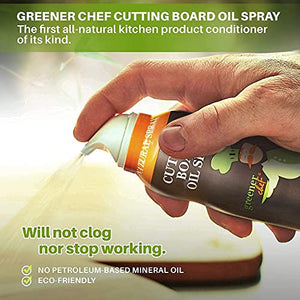 XXXL Bamboo Cutting Board and Food Grade Oil Spray by Greener Chef