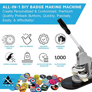 32MM (1¼ INCH) Round Punch Die Cutter - Badge Button Making Machine | 32MM (1¼ INCH) Circle Cutter, Manual Graphic Punch Press Button Badge Maker | Paper Craft Cutter Tool