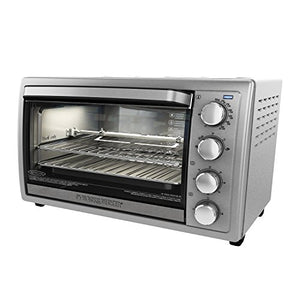 Black+Decker WCR-076 Rotisserie Toaster Oven, 9X13, Stainless Steel