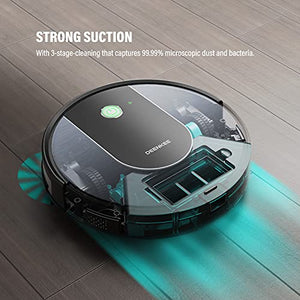 Robot Vacuum, DEENKEE Wi-Fi/App/Alexa Robot Vacuum Cleaner,1600 Pa Suction and 120 Mins Runtime for Pet Hair, Hard Floors,Carpets (6 Cleaning Modes,Smart Navigation&Sensor,Self-Charging,Quiet &Slim)