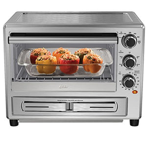 Oster Convection Oven with Dedicated Pizza Drawer, Stainless Steel (TSSTTVPZDS),Large