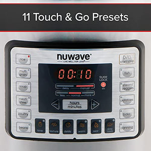 NUWAVE Nutri-Pot Digital Pressure Cooker 8-quart with Non-Stick Inner Pot, Rack & Sure-Lock Technology