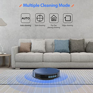 Robot Vacuum and Mop Combo, Robot Vacuum Cleaner and Smart Robotic Vacuums Compatible with WiFi/ APP/ Alexa, Mopping System Scheduling for Pet Hair, Hard-Floor and Carpet(Blue)