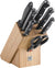 Zwilling Twin Pollux 8-piece Knife Block Set, Bamboo Block, Knife and Scissors made of Special Stainless Steel/Plastic Handle