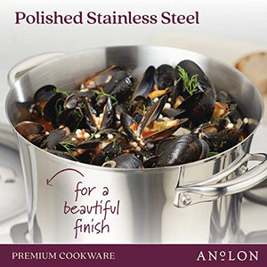Anolon 11-Piece Stainless Steel & Hard Anodized Aluminum Cookware Set