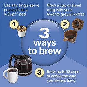 Hamilton Beach 49902 FlexBrew Trio 2-Way Coffee Maker & Permanent Gold Tone Filter, Fits Most 8 to 12-Cup Coffee Makers (/80675 )