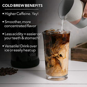 Vinci Express Cold Brew Electric Coffee Maker Cold Brew in 5 Minutes, 4 Brew Strength Settings & Cleaning Cycle, Easy to Use & Clean, Glass Carafe, 1.1 Liter (37 Fl Ounces)