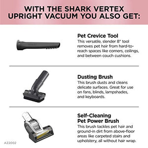 Shark AZ2002 Vertex Powered Lift-Away Upright Vacuum with DuoClean PowerFins, Self-Cleaning Brushroll, Large Dust Cup, Pet Crevice Tool, Dusting Brush & Self-Cleaning Pet Power Brush, Silver/Rose Gold