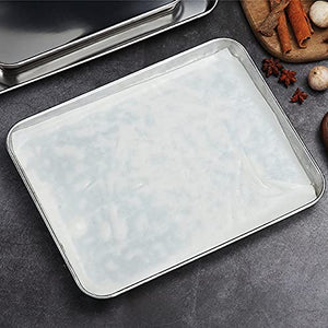 PDGJG Food-Grade Stainless Steel Cooling Racks Cake Baking Tray Rectangle Fruit Bread Plate Kitchen Steamed Sausage Pans Dish Tools