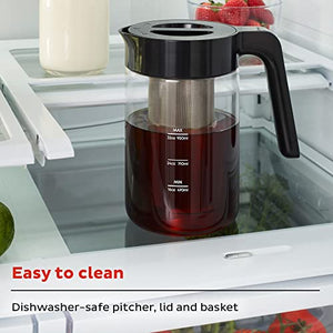 Instant Cold Brew Coffee Maker, 32-Oz Glass Cold Brew Maker with Removable Pitcher, Cold Brew Coffee in Under 20 Minutes, Cold Brewer with Touch-Screen UI, Dishwasher Safe Pitcher
