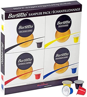 Barsetto Espresso Machine with 20 capsule sampler pack
