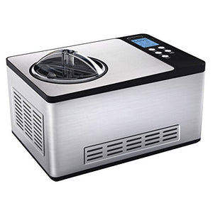 Whynter Stainless Steel ICM-200LS Automatic Ice Cream Maker 2 Quart Capacity, Built-in Compressor, no pre-Freezing, LCD Digital Display, Timer, 2.1 & Ben & Jerry's Homemade Ice Cream & Dessert Book