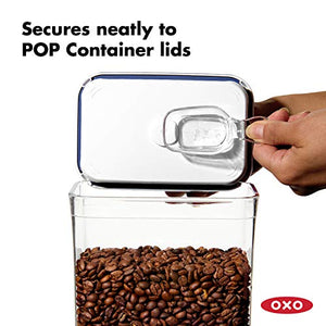 OXO Brew 8 Cup Coffee Maker, Stainless Steel & Good Grips POP Container Coffee Scoop, Clear