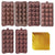 VEGCOO 6 Pcs Silicone Chocolate Molds with 100 Pcs Chocolate Gold Foil Wrappers, Heart Shape Chocolate Candy Mold Chocolate Bar Moulds for Valentine's Day Christmas Party