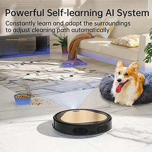 Trifollie Robot Vacuum Cleaner, Robot Cleaner 4000Pa for Pet, Camera Home Surveillance, Obstacle Avoidance, AI Mapping, 3D Objection Detection, Self-Charging, WiFi 2.4GHz, Robotic Vacuums for Pet Hair