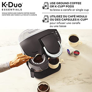 Keurig K-Duo Essentials Coffee Maker, with Single Serve K-Cup Pod and 12 Cup Carafe Brewer, Black