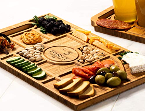 Personalized Charcuterie Planks - 4 Styles and Gift Sets Available by Left Coast Original (12x22in Charcuterie Plank, Amber)