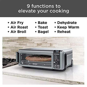 Ninja Foodi 9-in-1 Digital Air Fry Oven Air Fry, Air Roast, Air Broil, Bake, Bagel, Toast, Dehydrate, Keep Warm, and Reheat - Stainless Steel
