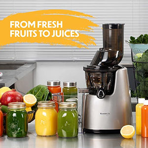 Kuvings Whole Slow Juicer Elite C7000W - Higher Nutrients and Vitamins, BPA-Free Components, Easy to Clean, Ultra Efficient 240W, 60RPMs,White
