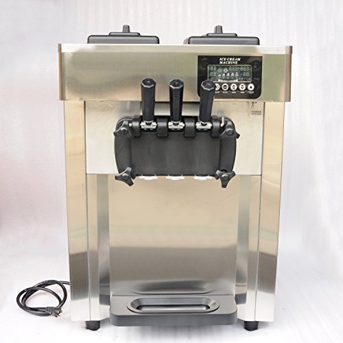 Wotefusi Ice Cream Maker Machine with 3 Flavors Automatically for Commercial 110V 1.85Kw