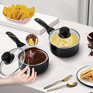 Dyna-Living Chocolate Melting Pot Cheese Chocolate Tempering Machine Electric Melter Fondue Pot Heater for Chocolate, Butter, Cheese, Cream, Candy, Milk, Coffee(Double Heads)