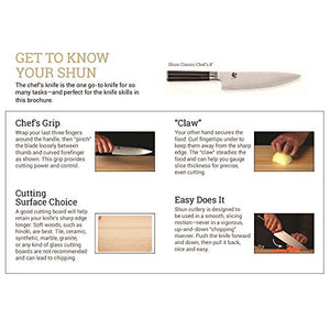Shun Cutlery Premier 5-Piece Starter Block Set, Kitchen Knife, Knife Block Set, Includes 8” Chef's Knife, 4” Paring Knife, 5.6” Utility Knife, & Honing Steel, Handcrafted Japanese Kitchen Knives