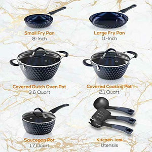 CompreDH 11-Piece Nonstick Kitchen Cookware Set, Pots & Pans, Aluminum Pots and pans set Pots and pans Nonstick pots and pans set Pots and pans set nonstick Pot and pan set Cooking pot