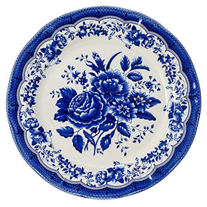 Tudor Royal Collection 24-Piece Premium Quality Porcelain Dinnerware Set, Service for 6 - Victoria BLUE;See 10 DESIGNS Inside!