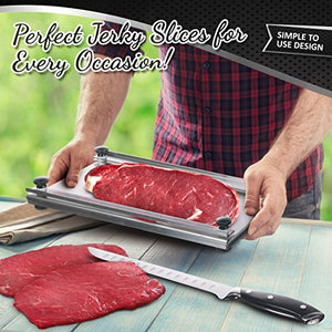 Meat slicer Stainless Steel Jerky Maker Cutting Board With 10-Inch Professional Slicing and Carving Knife