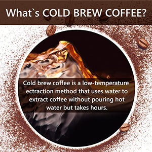 GREEN HOUSE COLD BREW COFFEE MAKER - can make cold brew coffee within 5 minutes at home, 3 Brew Strength Settings & USB Powered, Easy to Clean. Recommend gift for Birthday, Thanksgiving & Christmas.