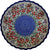 Polish Pottery Ceramika Boleslawiec 1212/282 Royal Blue Patterns 4-Cup 9-7/8-Inch Diameter Pie Baker, Small, Red Berries and Daisies